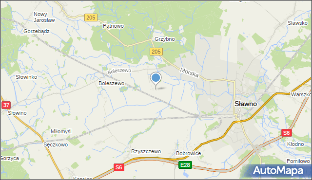 mapa Kolonia Boleszewo, Kolonia Boleszewo na mapie Targeo